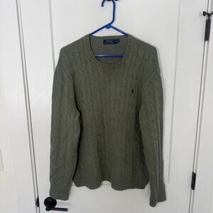Polo Ralph Lauren Mens Cable Knit Crewneck Sweater. Casual, Preppy, Pullover. XL